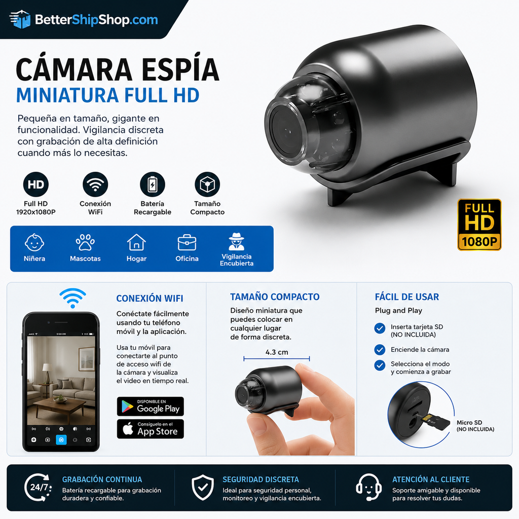 Camara Espia Mini Nuevo Modelo 1080p