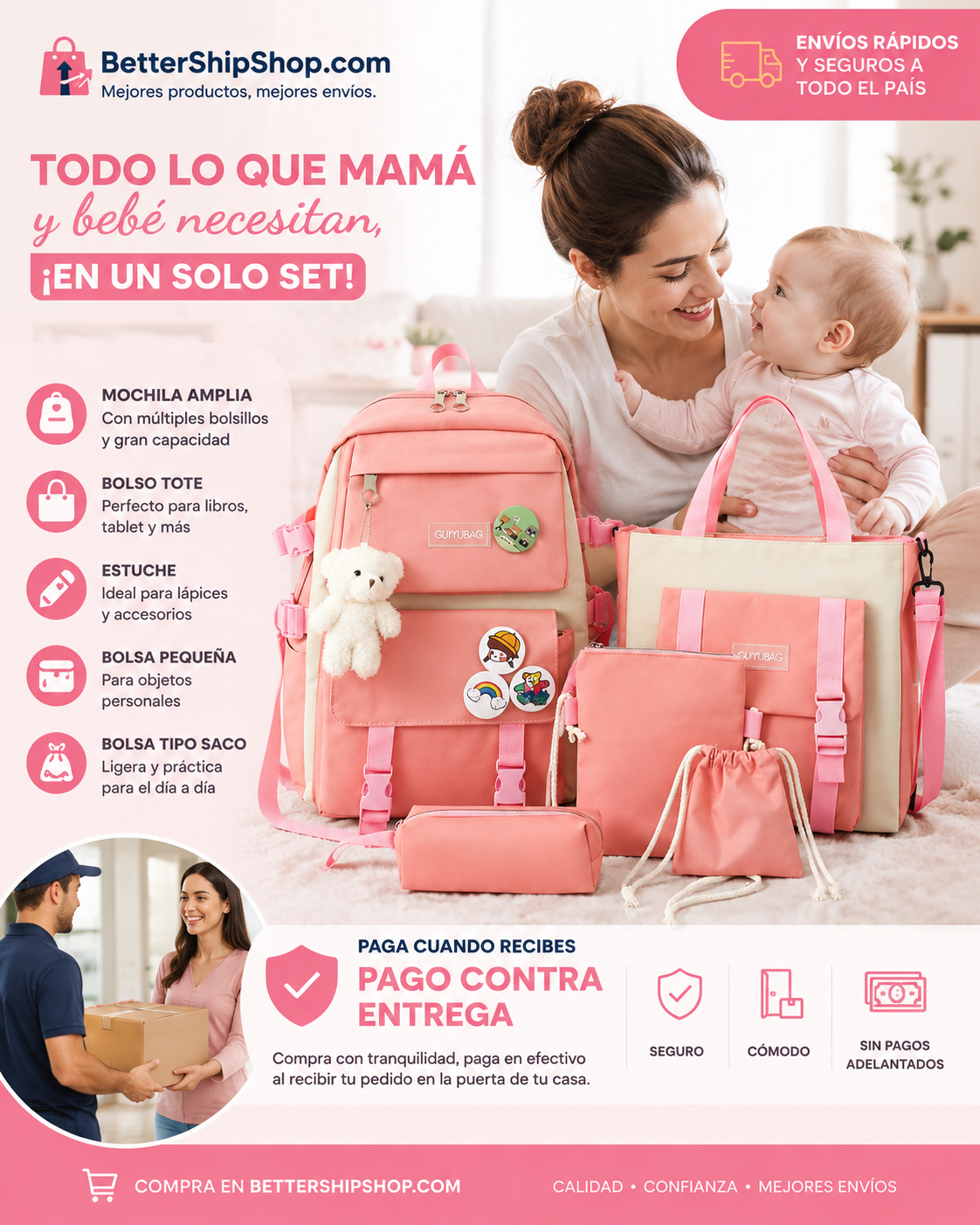 Mochila pack 5 en 1 - SET Mochila