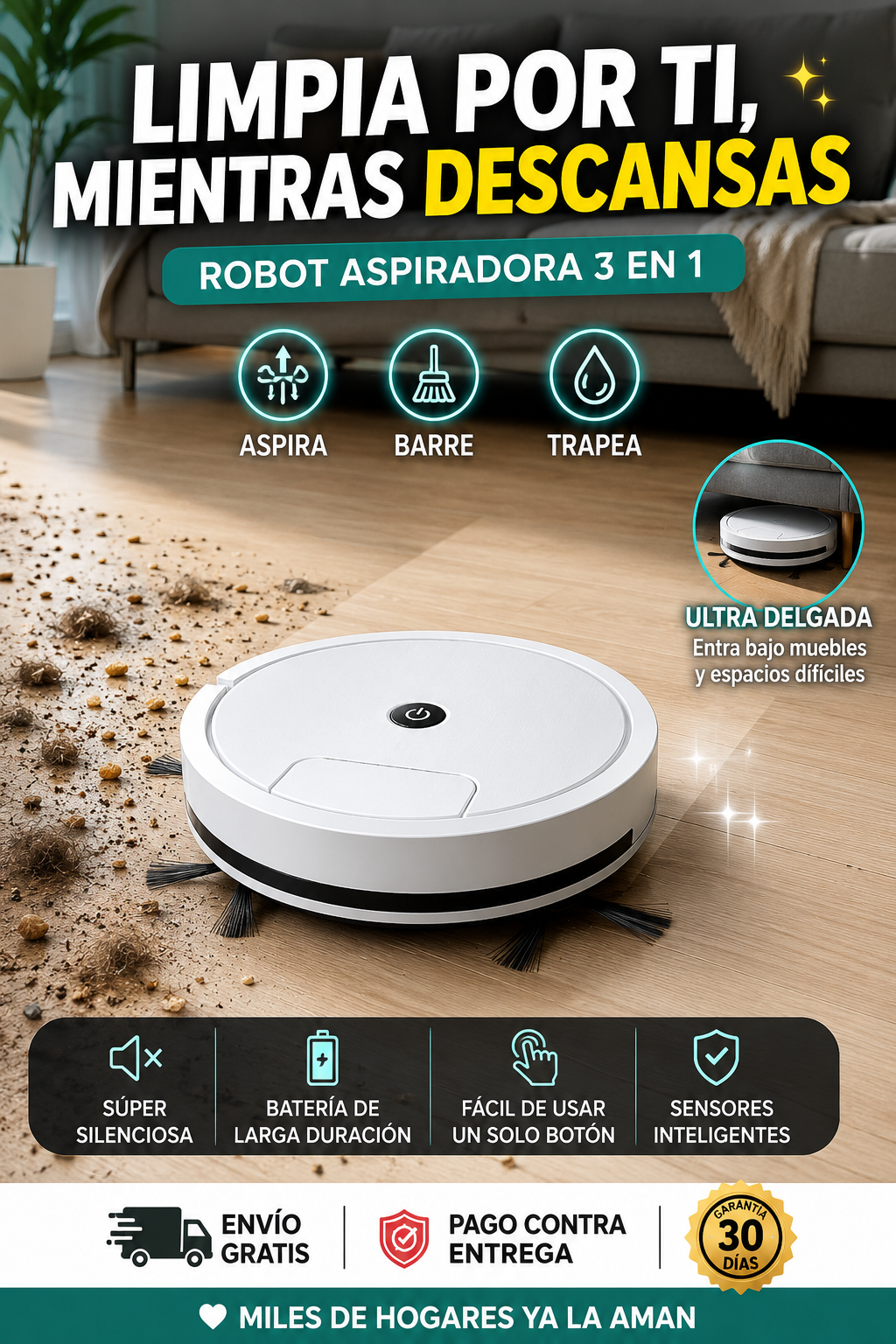 Robot Limpiador Fregador Automático